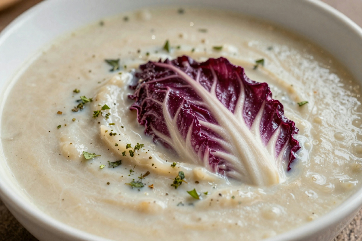 Un piatto di vellutata di radicchio che racconta l'autunno: il comfort food da non perdere